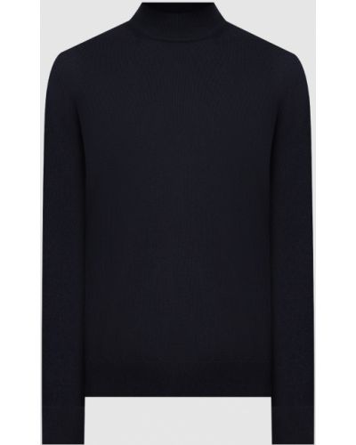 Вовняний светр з вовни мериноса D'uomo Milano синій