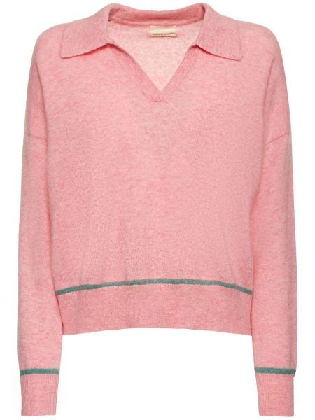 Cashmere poloskjorte Maria De La Orden rosa