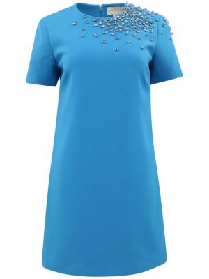 Sukienka koktajlowa z kryształkami Sachin & Babi niebieska