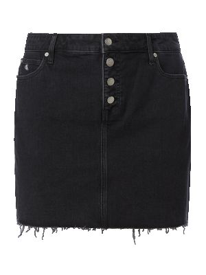 Czarna spódnica jeansowa z wysoką talią Calvin Klein Jeans Plus