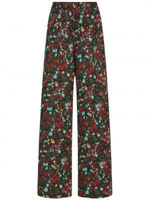 Pantaloni cu model floral cu imagine Rosetta Getty negru