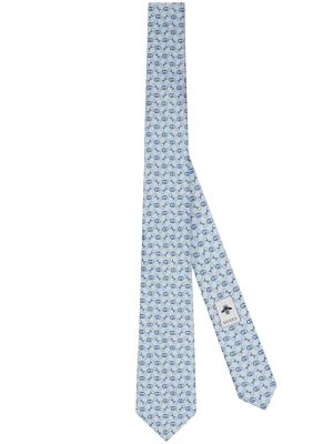 Svilena kravata s printom Gucci