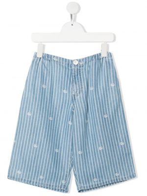 Trykt stripete shorts for jenter Gucci Kids blå