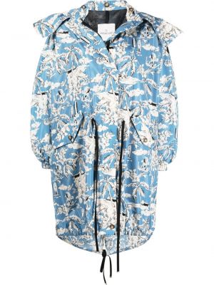 Parka mit kapuze mit print mit tropischem muster Moncler