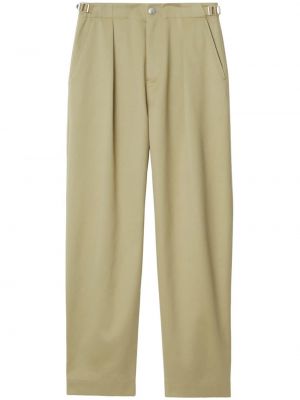 Bavlněné rovné kalhoty Burberry béžové