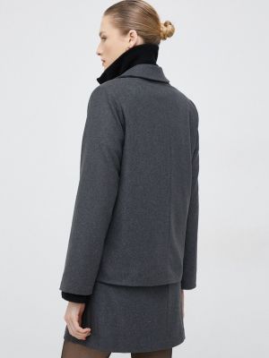 Gyapjú kabát Selected Femme szürke