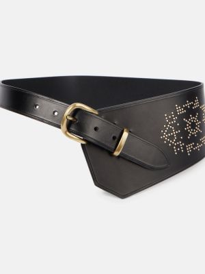Cinturón de cuero asimétrico Isabel Marant negro