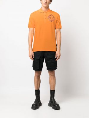 Polo krekls ar apdruku Philipp Plein oranžs