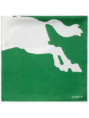 Sciarpa con stampa Burberry verde