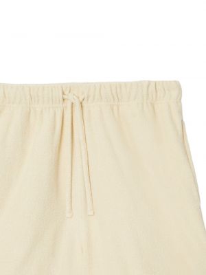 Shorts en coton à rayures Burberry blanc