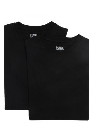Pamut ing nyomtatás Karl Lagerfeld fekete
