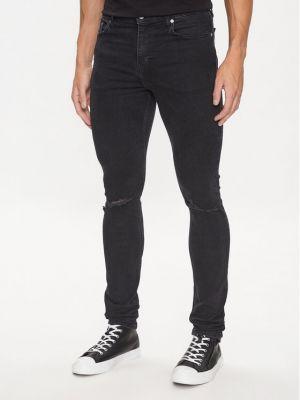 Priliehavé skinny fit džínsy Karl Lagerfeld Jeans čierna