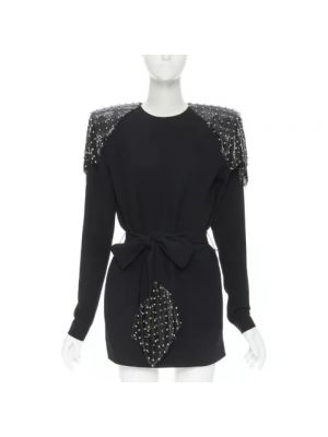 Sukienka na ramiączkach retro Saint Laurent Vintage czarna