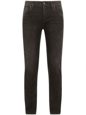 Jeans skinny a vita bassa Dolce & Gabbana nero