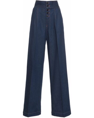 Voľné džínsy s vysokým pásom Made In Tomboy modrá