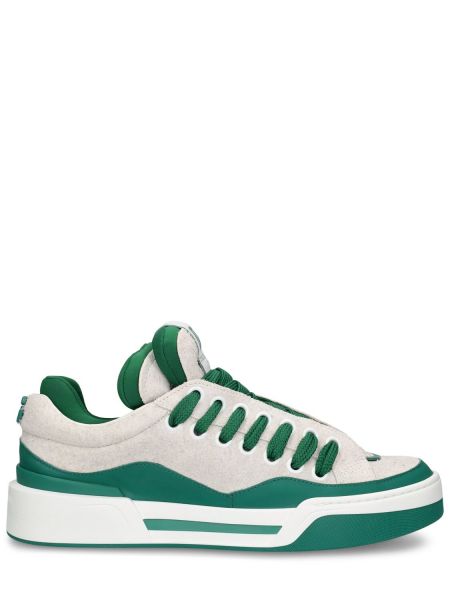 Læder ruskind sneakers Dolce & Gabbana hvid