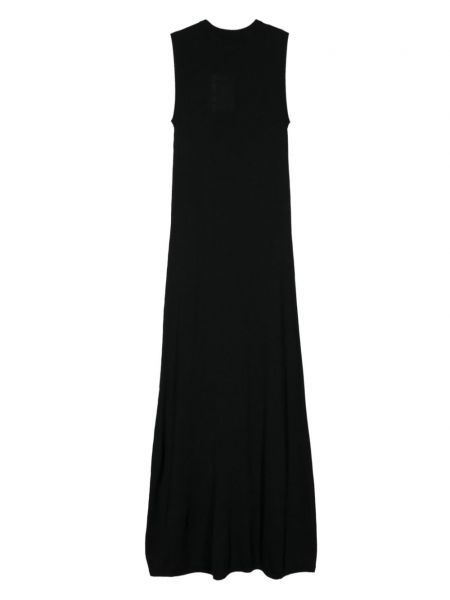 Sukienka długa z okrągłym dekoltem Róhe czarna