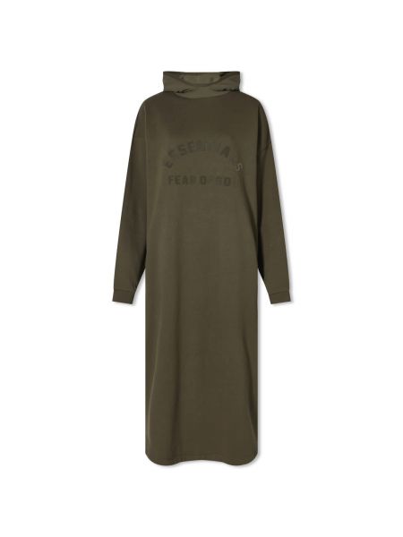 Флисовое нейлоновое платье с капюшоном Fear Of God Essentials