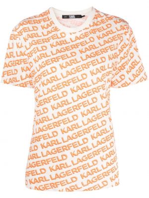 Памучна тениска с принт Karl Lagerfeld