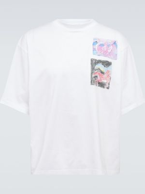 T-shirt en coton à imprimé Marni blanc