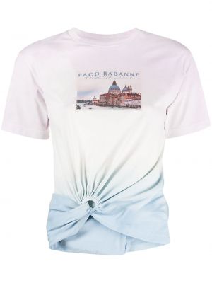 Camiseta con estampado Paco Rabanne rosa