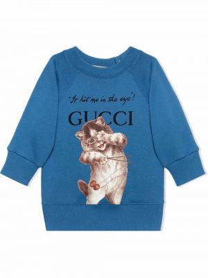 Bluza dresowa bawełniana z printem Gucci Kids