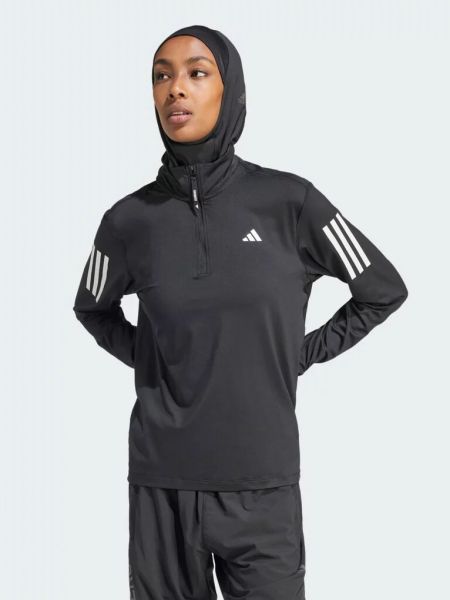 Беговая куртка на молнии Adidas Performance черная