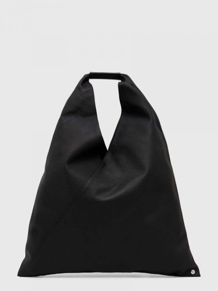 Klasická kožená kabelka Mm6 Maison Margiela černá