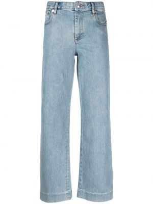 Straight leg-jeans med hög midja A.p.c. blå