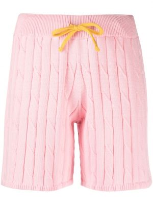 Pantaloni scurți din bumbac tricotate Joshua Sanders roz
