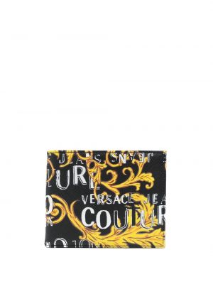 Dabīgās ādas maku ar apdruku Versace Jeans Couture