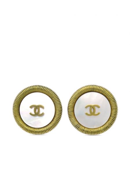 Piespraužami auskari Chanel Pre-owned zelts