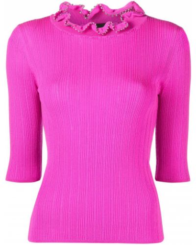 Jersey de punto de tela jersey de cristal Pinko rosa