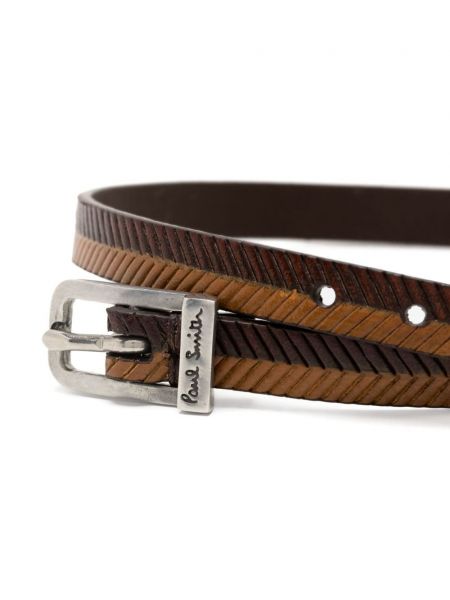Leder armband mit fischgrätmuster Paul Smith