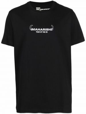 Camiseta con estampado Maharishi negro