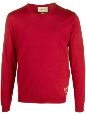 Вълнен пуловер Gucci червено