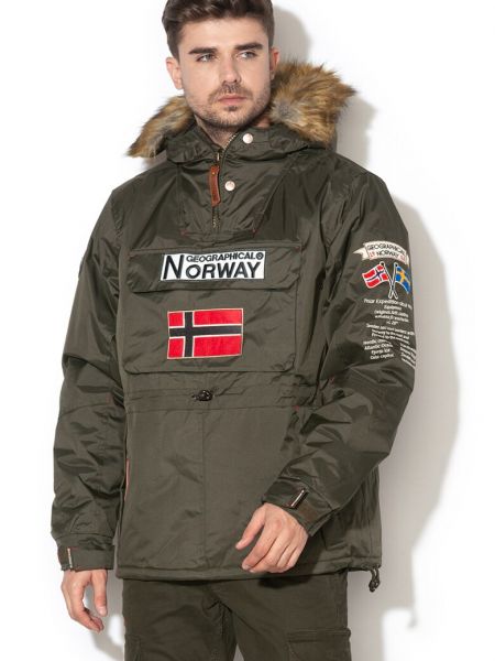 Легкая куртка на молнии Geographical Norway зеленая