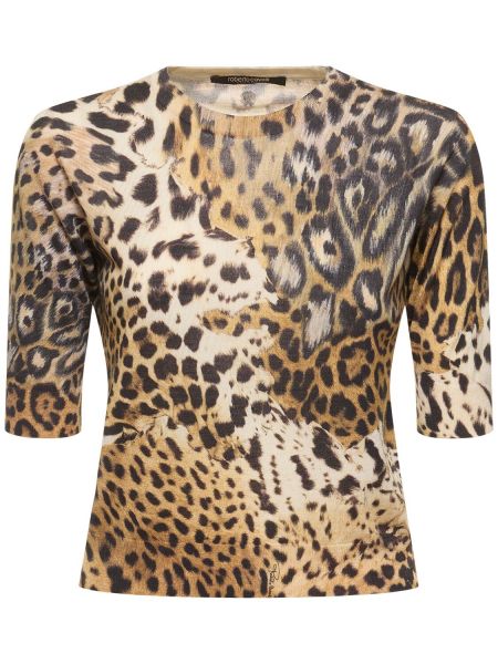 Silke uld top Roberto Cavalli brun