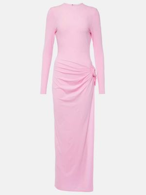 Drapované midi šaty Magda Butrym růžové