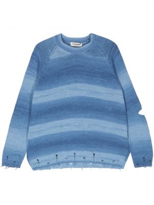 Sweter z przetarciami A Paper Kid niebieski