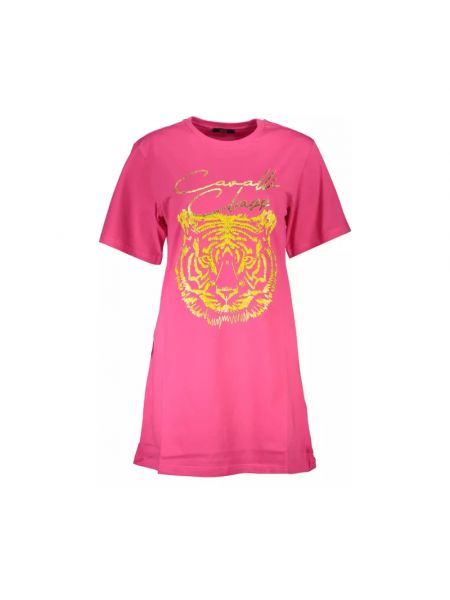 T-shirt mit print mit kurzen ärmeln Cavalli Class pink