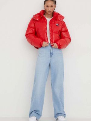 Kurtka jeansowa puchowa Tommy Jeans czerwona