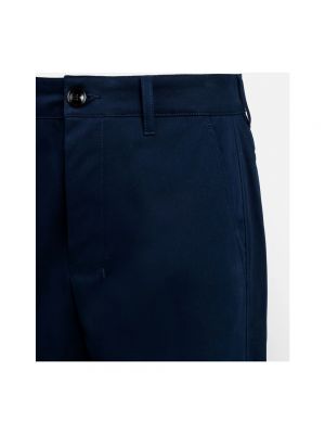 Pantalones rectos de algodón Ami Paris azul