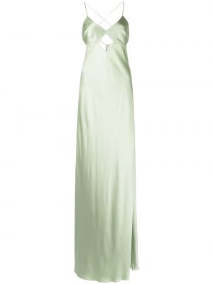 Копринена рокля Michelle Mason зелено