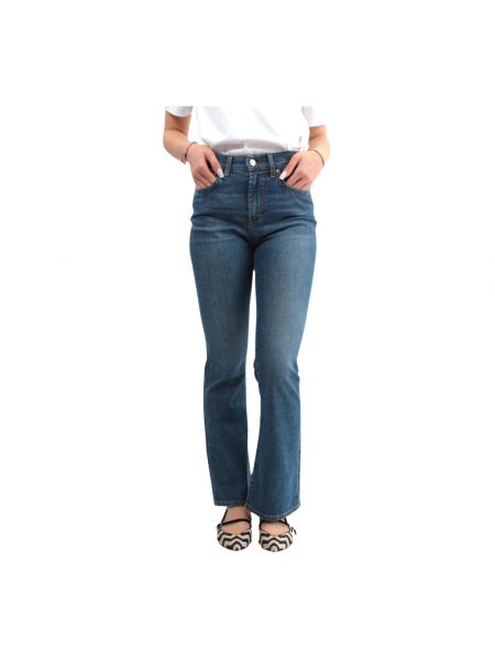 High waist bootcut jeans ausgestellt Roy Roger's blau