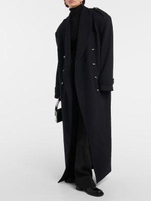 Vlnený kabát The Mannei čierna