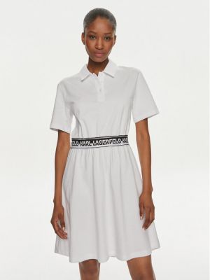 Sukienka mini bawełniana Karl Lagerfeld biała