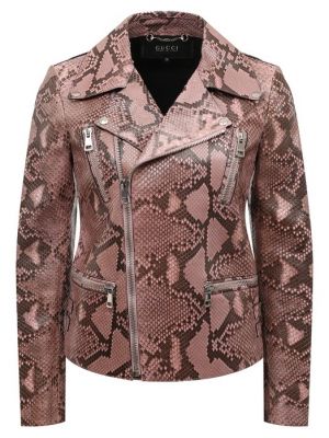 Кожаная куртка Gucci розовая