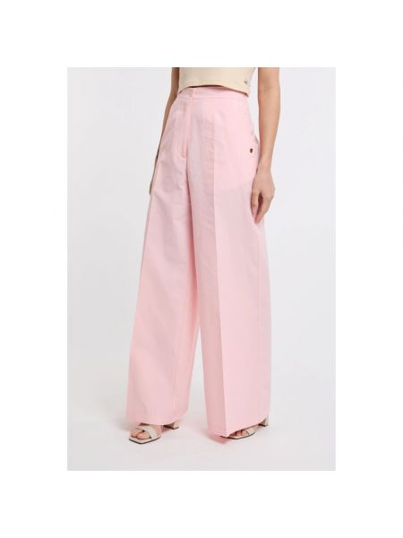 Pantalones de lino con bolsillos Ottod'ame rosa