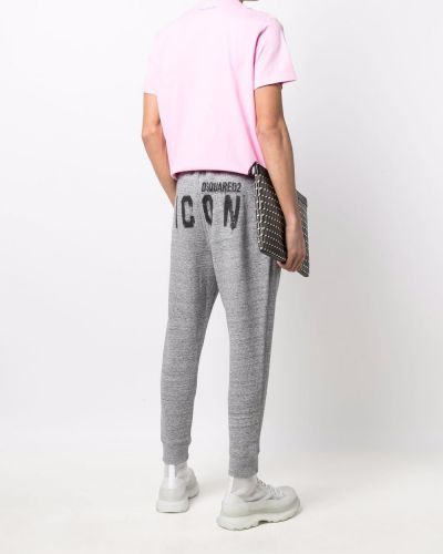 Pantalon de joggings avec imprimé slogan à imprimé Dsquared2 gris